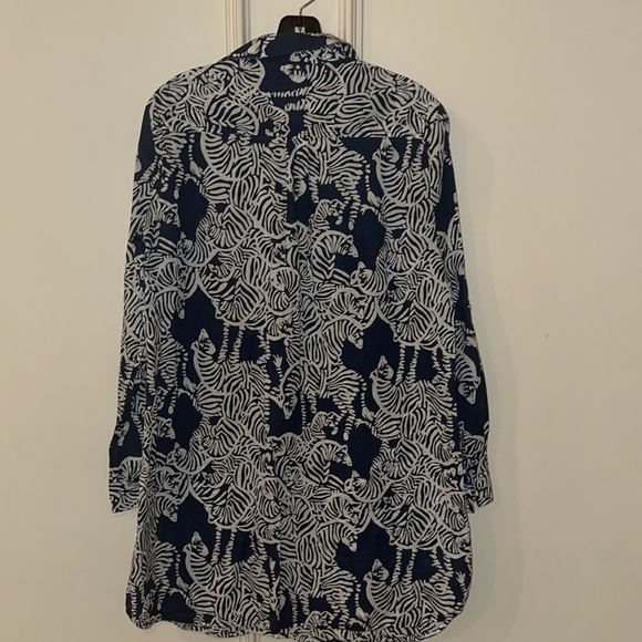Lily Pulitzer zebra print lightweight popover Size small - Picture 6 of 6